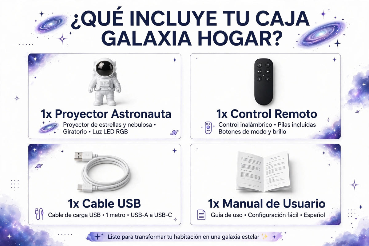 Proyector Galaxia Astronauta - Duerme sin miedo