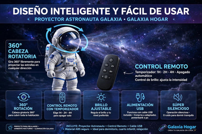 Proyector Galaxia Astronauta - Duerme sin miedo